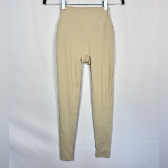 SET Active Pants - SET Active Form Cloud No Front Seem Cream Leggings 24'' Size Small